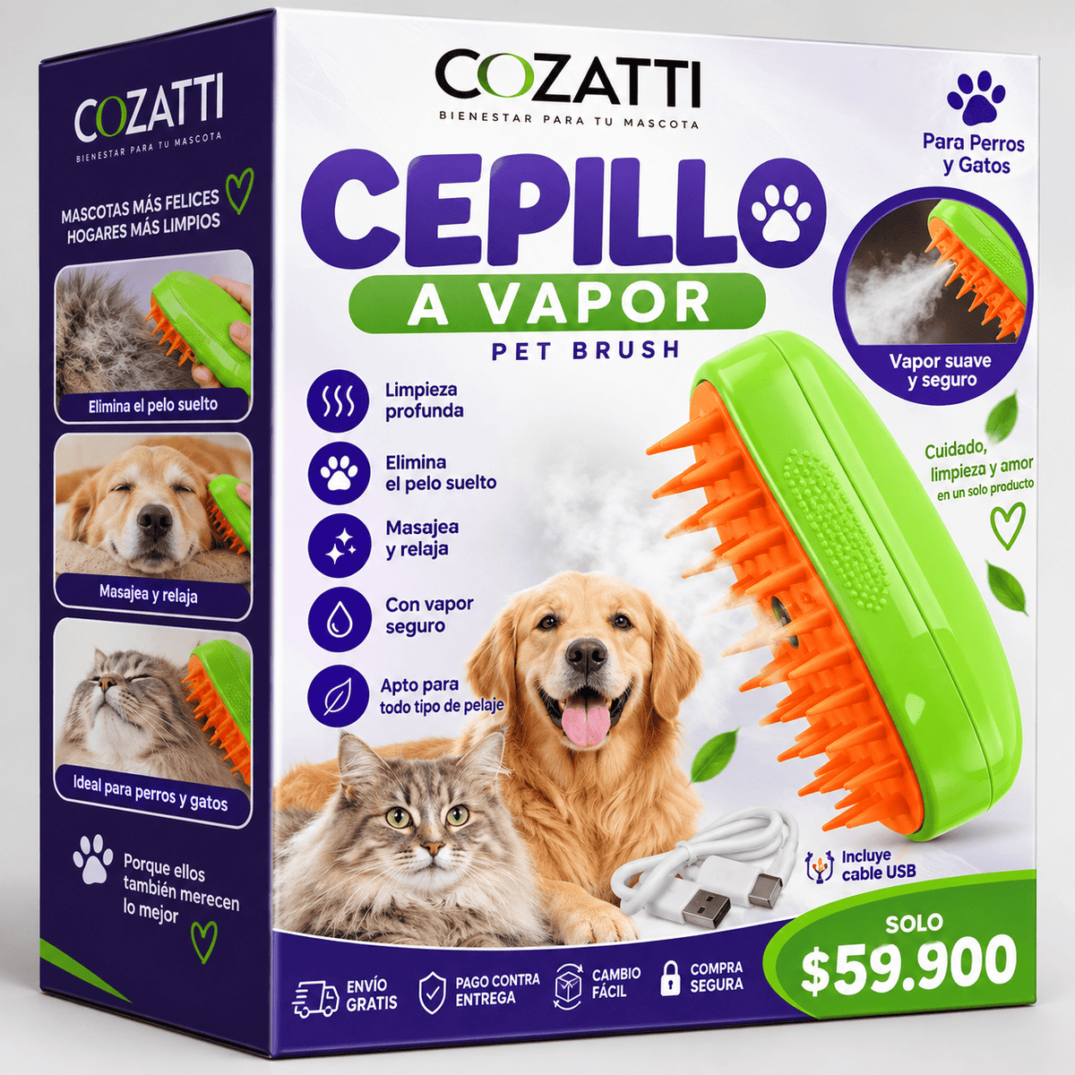 CEPILLO A VAPOR PARA MASCOTAS🐾