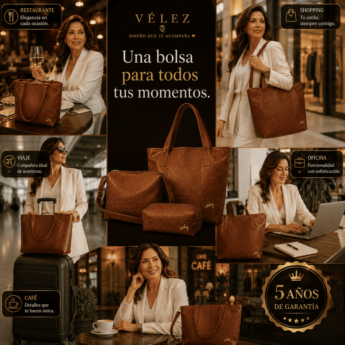 Trio Velez Dama en Cuero | Promoción Válida Solo Hoy