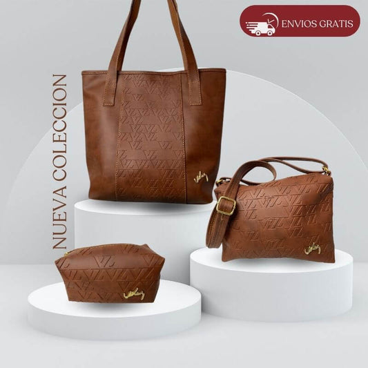 Trio Dama en Cuero | Descuento Exclusivo